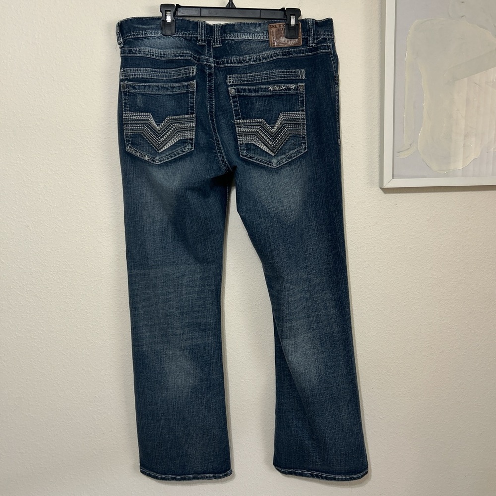 Men's Bootcut Jeans - Indigo - Picture 3 of 7